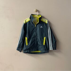 Adidas Boys’ Dark Gray & Yellow Jacket Size 4T EUC